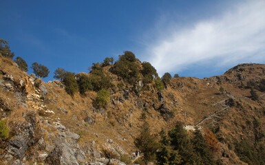 Fototapeta na wymiar view of the george everest peak in mussoorie