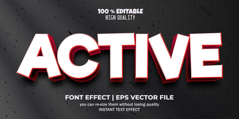 Active editable text effect