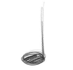 Musical notes hatching, sketching isolated on white