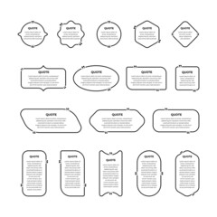 Quote box template with editable outline stroke