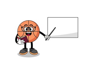 Mascot cartoon of basketball teacher
