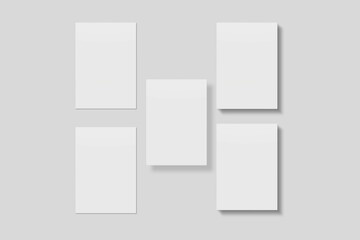 Naklejka premium Blank paper for mockup. 3D Render. 