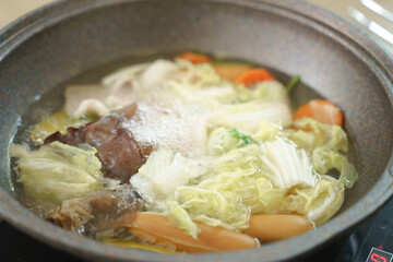 Healthy homemade hot pot