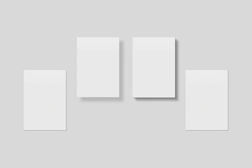 Fototapeta premium Blank paper for mockup. 3D Render. 
