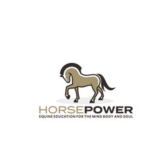 Horse power logo vector icon illustration design Premium Vector
