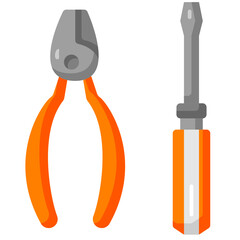 pliers flat icon