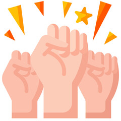 raise hand flat icon
