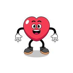 love cartoon with surprised gesture