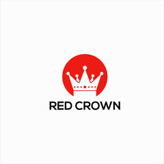Crown red Logo and Icon mascot for your company