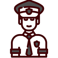 policeman one color icon