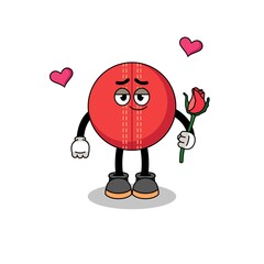 cricket ball mascot falling in love