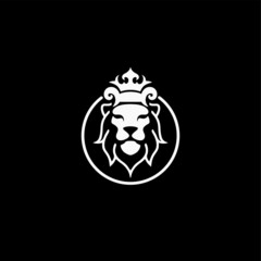 Lions logo vector icon illustration design Premium Vector