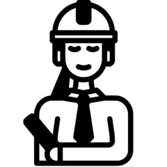 architect solid line icon