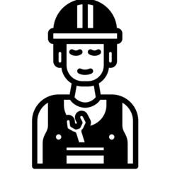 builder solid line icon