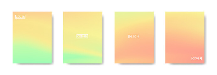 gradient collection of beautiful abstract colorful templates