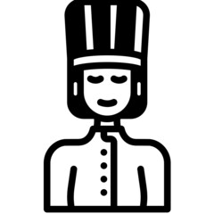 chef solid line icon
