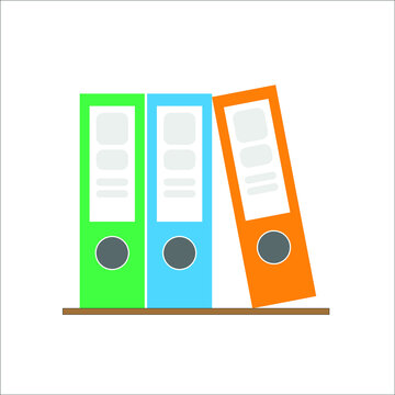 illustration of three office folders