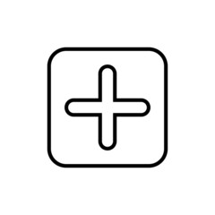 Plus icon in line style