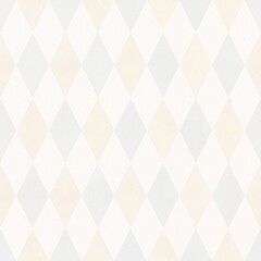 Vintage watercolor seamless rhombus background. Delicate colors. Pale background. Stock illustration.
