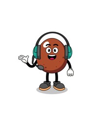 Obraz premium Mascot Illustration of chocolate egg as a customer services