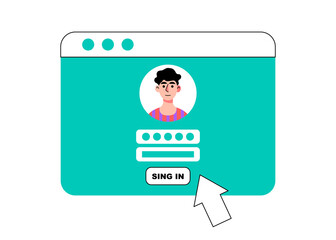 Online registration or sing up concept