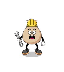 Character Illustration of money sack with 404 error