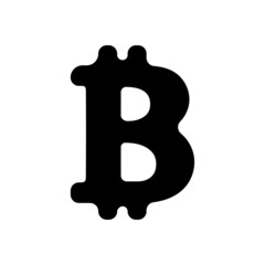 bitcoin crypto B letter logo symbol template design illustration vector