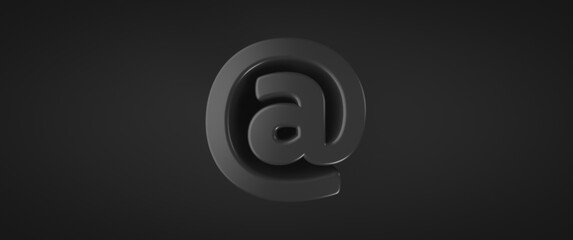 E-mail symbol in dark design on a dark background