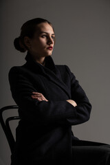 Caucasian woman portrait in classic style