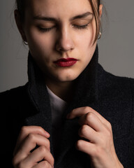 Caucasian woman portrait in classic style