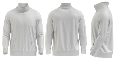 Jacket Design. Sportswear. Track front and back view