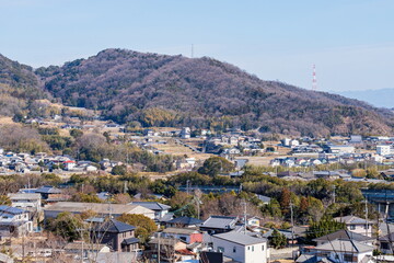 Fototapeta na wymiar Landscape of takamatsu city suburbs ( kokubunji town ) , kagawa, shikoku, japan 