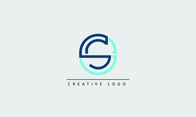 OS SO Abstract initial monogram letter alphabet logo design