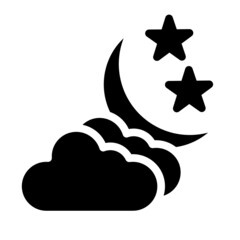 Night Vector Icon Design Illustration