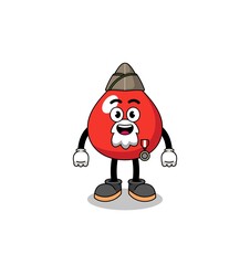 Character cartoon of blood as a veteran