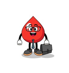 blood mascot as a businessman