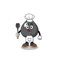 Mascot Illustration of oil chef
