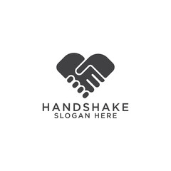 handshake logo icon design template. Elegant, luxury, premium vector
