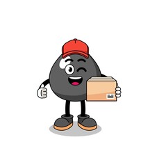 oil mascot cartoon as an courier