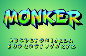 alphabet vector design graffiti