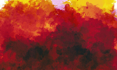 black and red sky gradient watercolor background with cloud texture