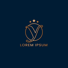 Initial Y Luxury Gold Logo
