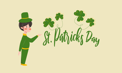 St. Patrick's Day greeting vector illustration