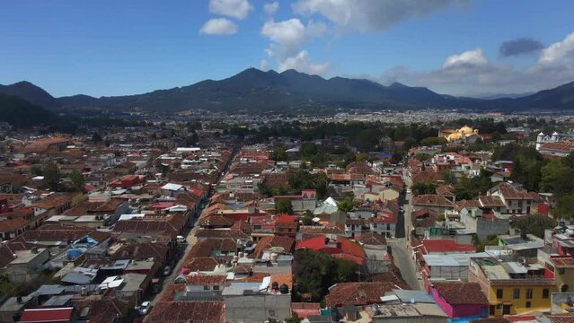 City San Cristobal de Las Casas in Chiapas, Mexico. Aerial View