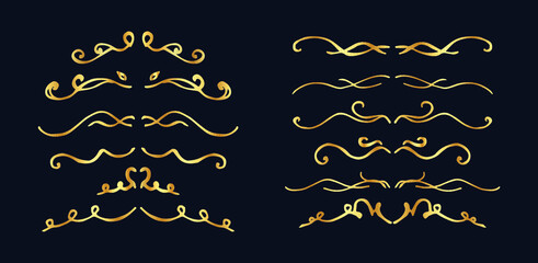 Collection set of decorative ornaments