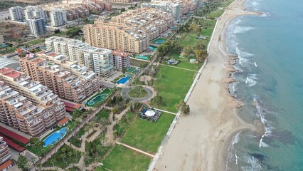 bord de mer &agrave; marina d'or, au nord de valencia en Espagne dans la commune d'Oropesa del mar