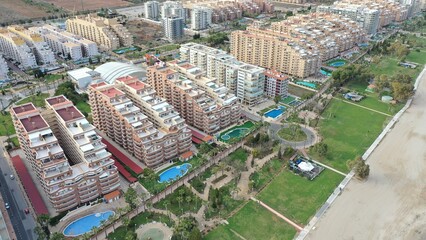 bord de mer à marina d'or, au nord de valencia en Espagne dans la commune d'Oropesa del mar
