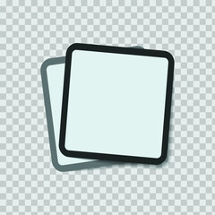 Set of vector Photo frame mockup design on sticky tape isolated on transparent background 