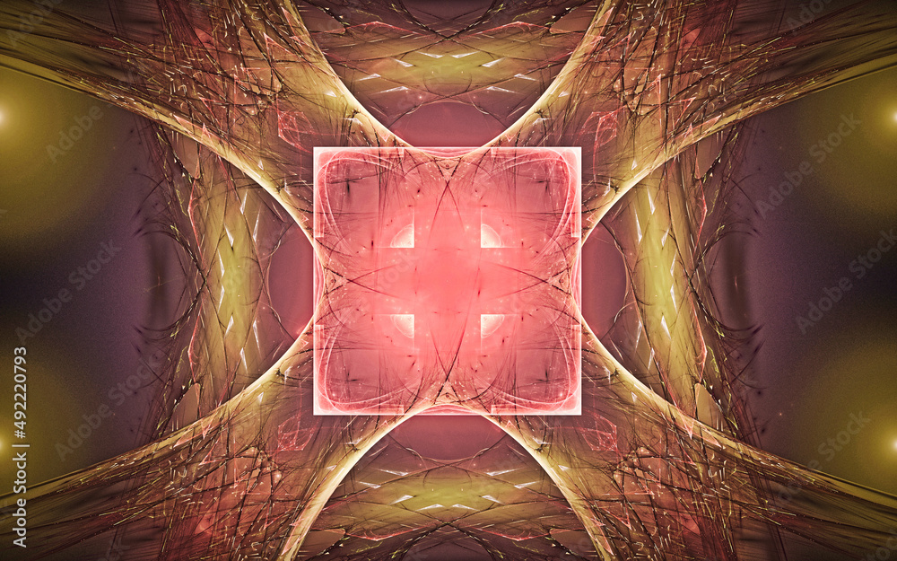 Aufkleber digital illustration abstract image generated fractal background image wallpaper pattern of various 