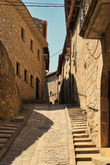 Street in Sos del Rey Católico, one of the most beautiful villages in Aragon. Zaragoza, Spain